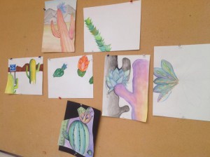 DES CACTUS À L&rsquo;AQUARELLE EN 4E SECONDAIRE!